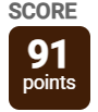 Cigar Aficionado score: 91 points